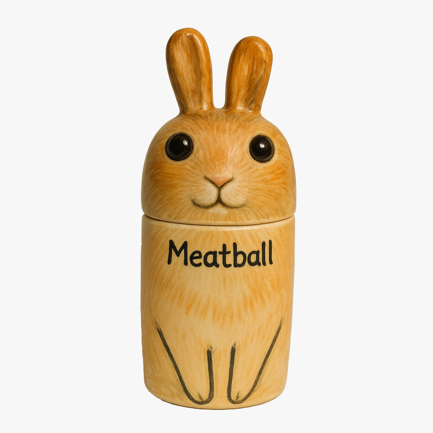🐰Personalisierte Keramik-Tierurne – Handgefertigte Hasenurne mit Namensanpassung – 9x16cm (3.5"x6.3")