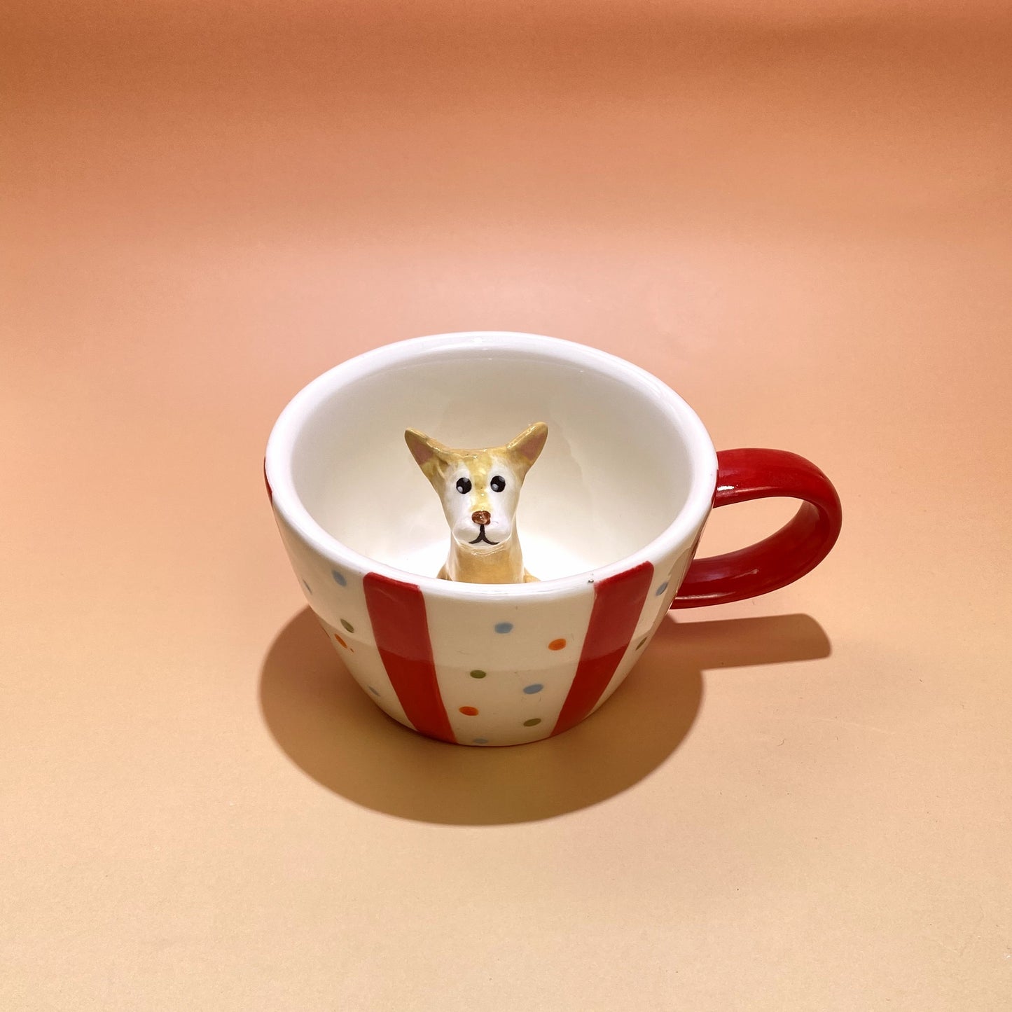 🐾 Individuelle 3D-Haustier-Klettertasse – Handgefertigte Keramik-Hundfigur-Tasse (350ml)