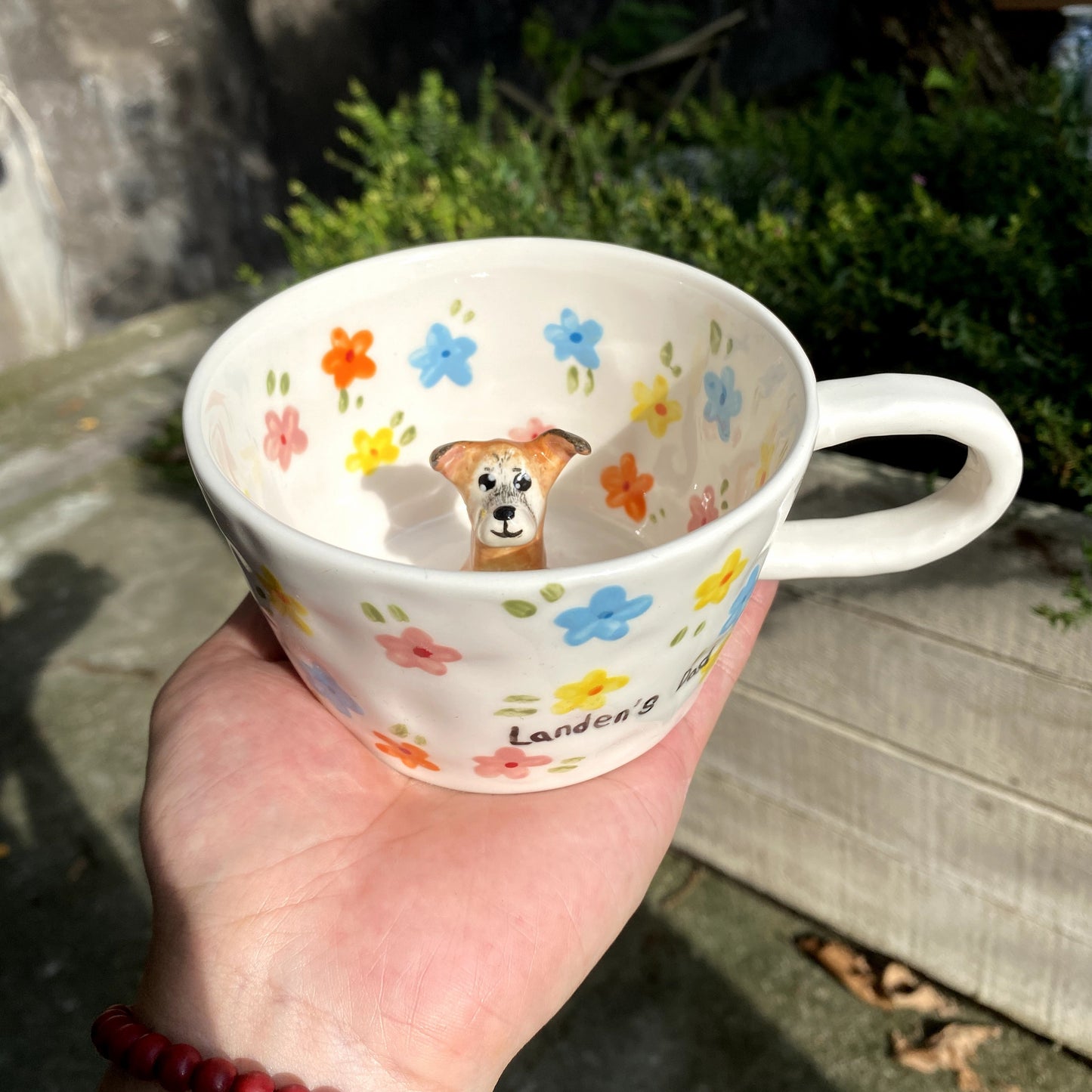 🐾 Individuelle 3D-Haustier-Klettertasse – Handgefertigte Keramik-Hundfigur-Tasse (350ml)