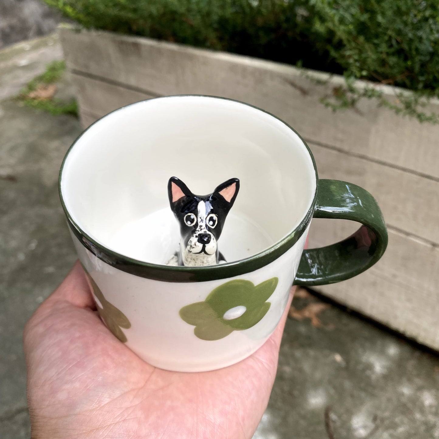 🐾 Individuelle 3D-Haustier-Klettertasse – Handgefertigte Keramik-Hundfigur-Tasse (350ml)