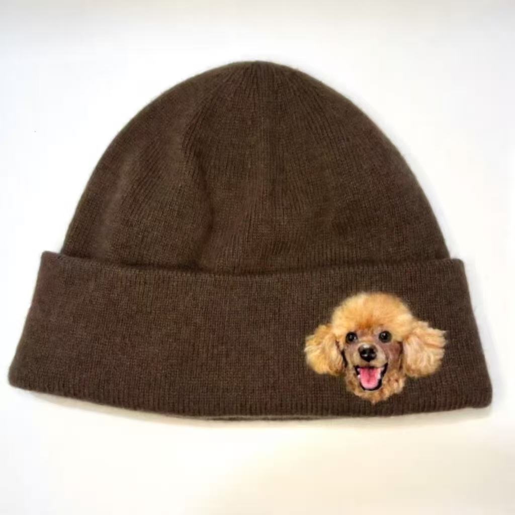 🧵 Beanie mit Haustierporträt nach Maß – Handgefilzter Nadel-Art-Hut