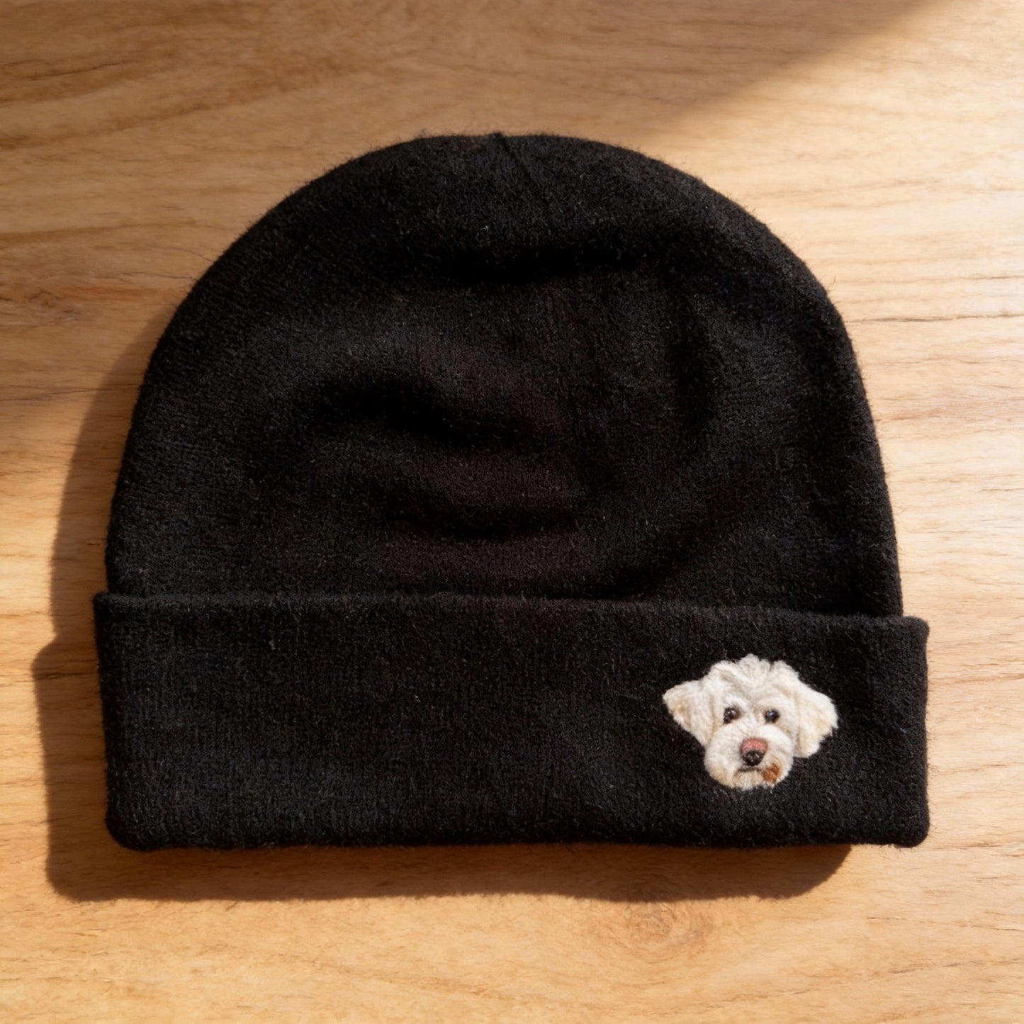 🧵 Beanie mit Haustierporträt nach Maß – Handgefilzter Nadel-Art-Hut