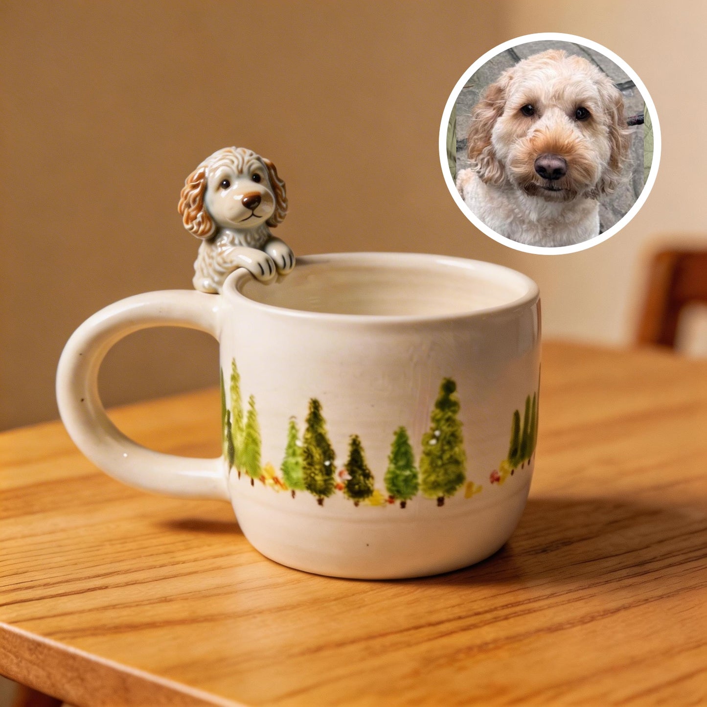 Individuelle Haustier 3D-Hängetasse – Personalisierte Keramiktasse mit Haustier