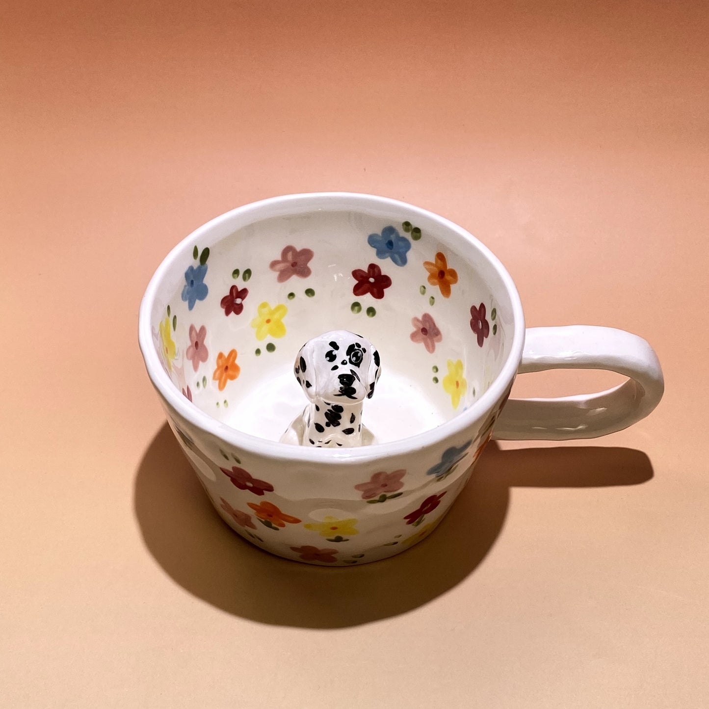 🐾 Individuelle 3D-Haustier-Klettertasse – Handgefertigte Keramik-Hundfigur-Tasse (350ml)