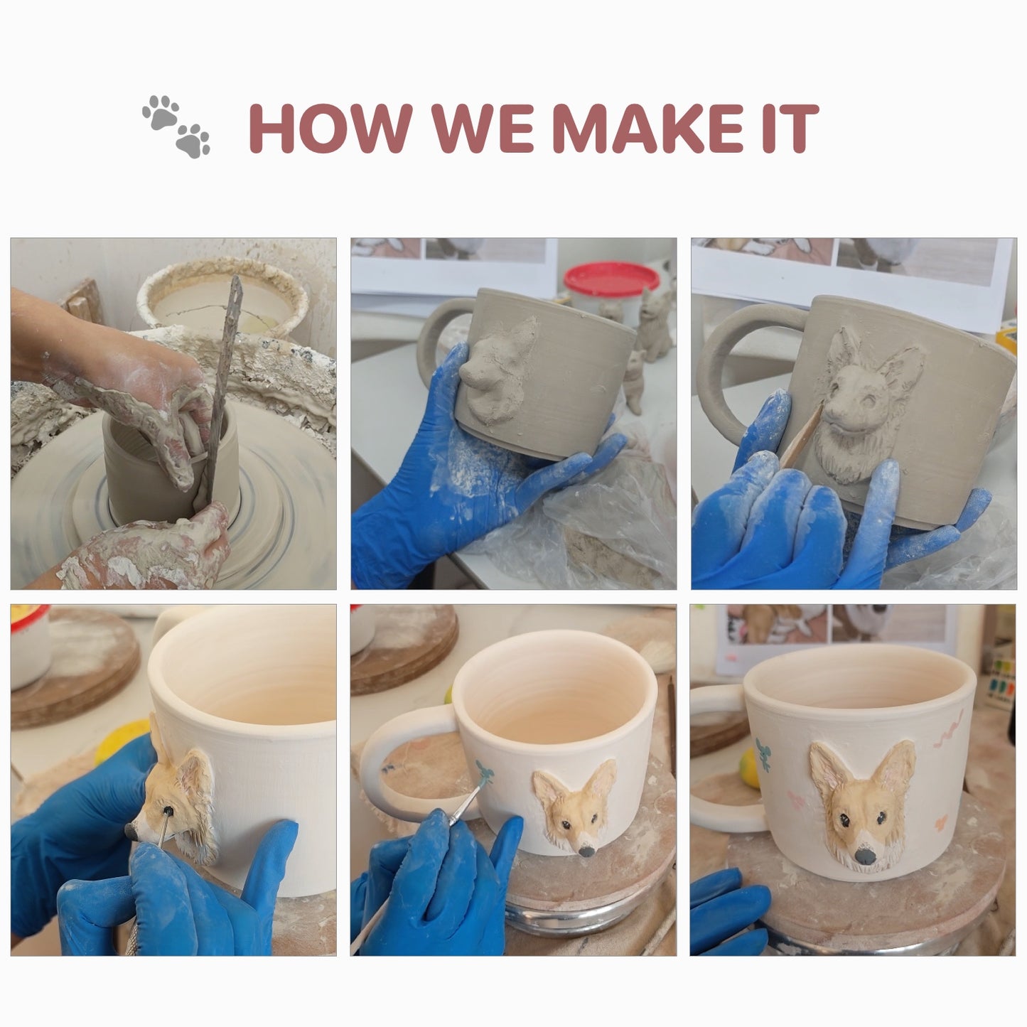 Tasse mit 3D-Haustierkopf – Personalisierte Keramiktasse mit Hunde- und Katzenmotiv