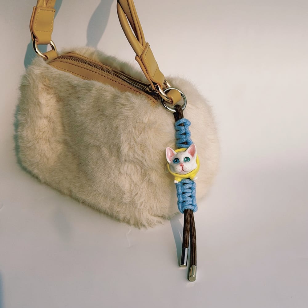 Personalisierbarer Schlüsselanhänger aus Ton für Haustiere | Taschenanhänger | Personalisiertes Geschenk