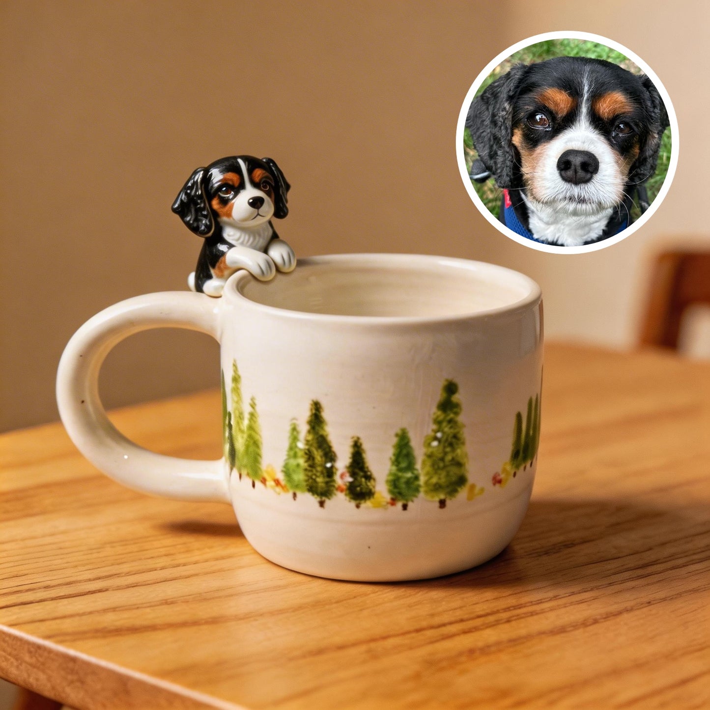 Individuelle Haustier 3D-Hängetasse – Personalisierte Keramiktasse mit Haustier