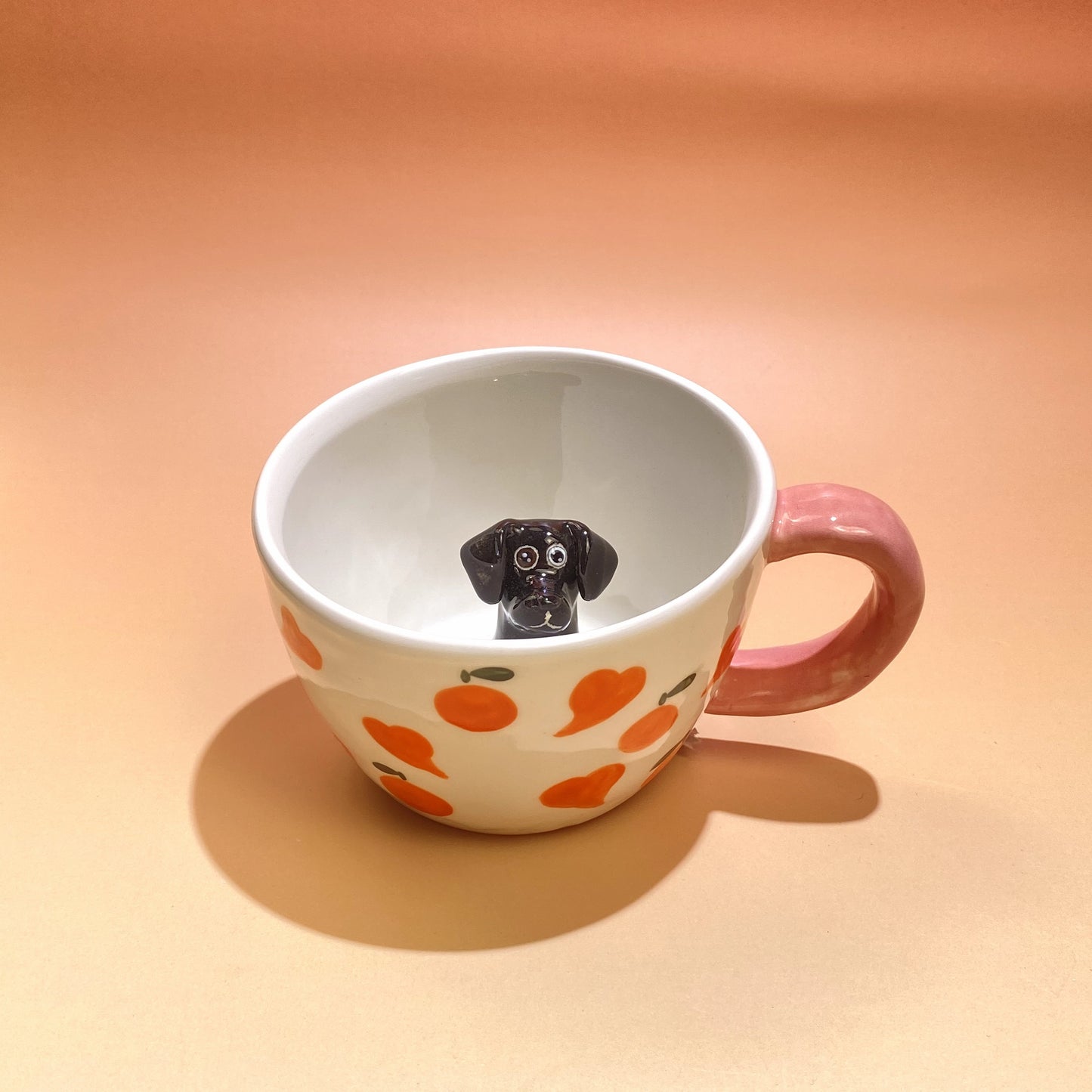 🐾 Individuelle 3D-Haustier-Klettertasse – Handgefertigte Keramik-Hundfigur-Tasse (350ml)