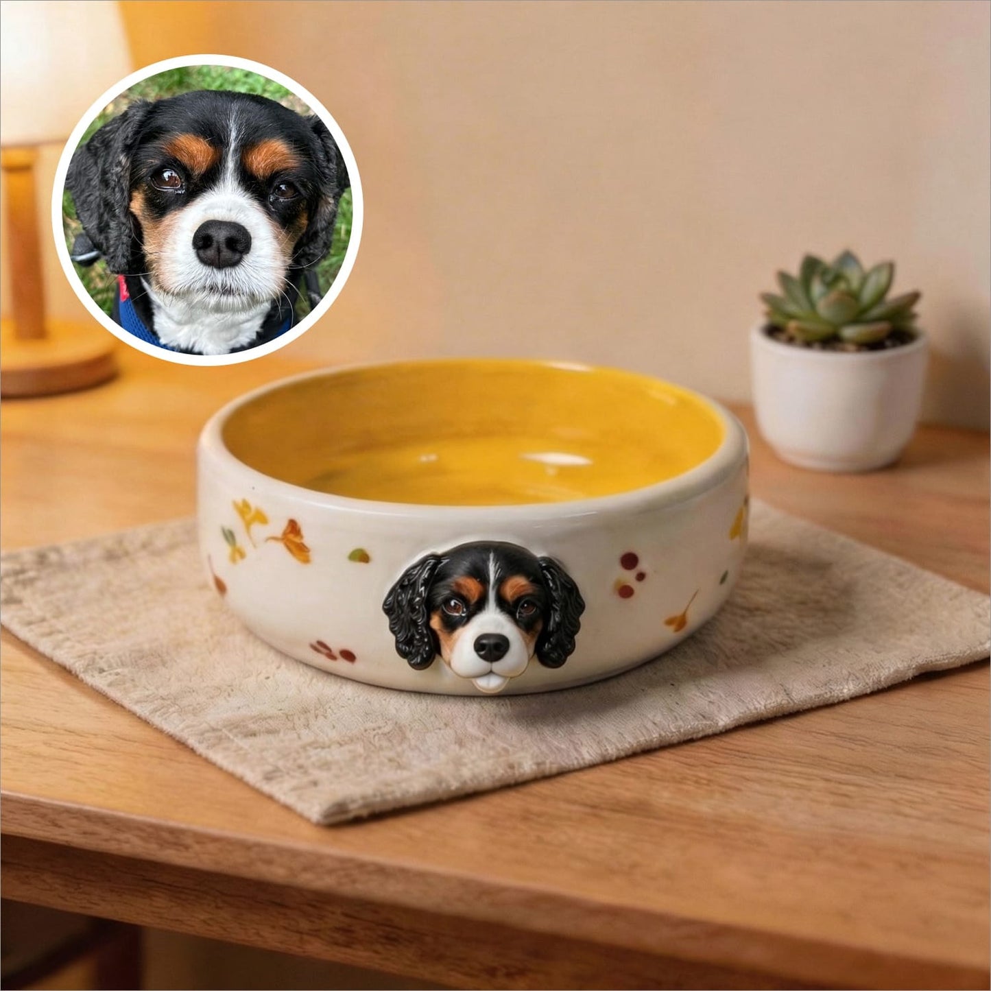 Personalisierter Futternapf mit 3D-Tierkopf – Futternapf für Hunde und Katzen