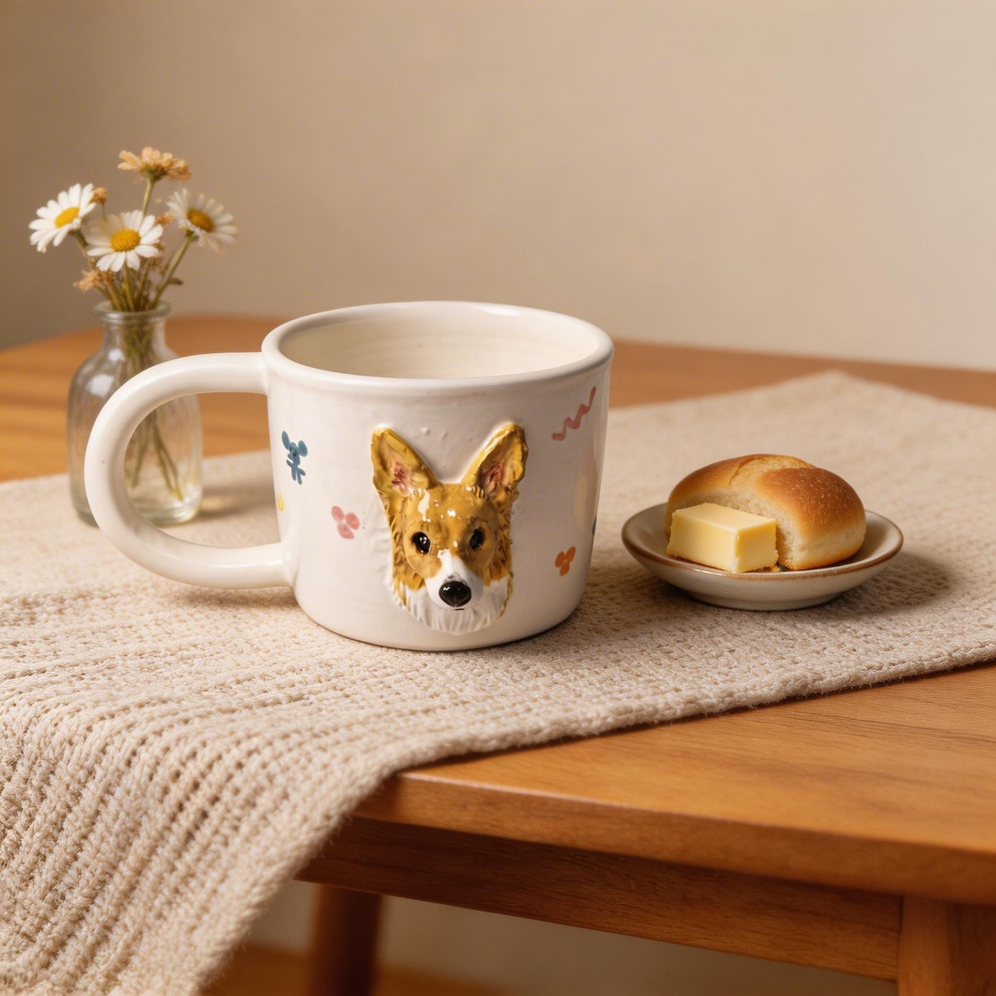 Tasse mit 3D-Haustierkopf – Personalisierte Keramiktasse mit Hunde- und Katzenmotiv