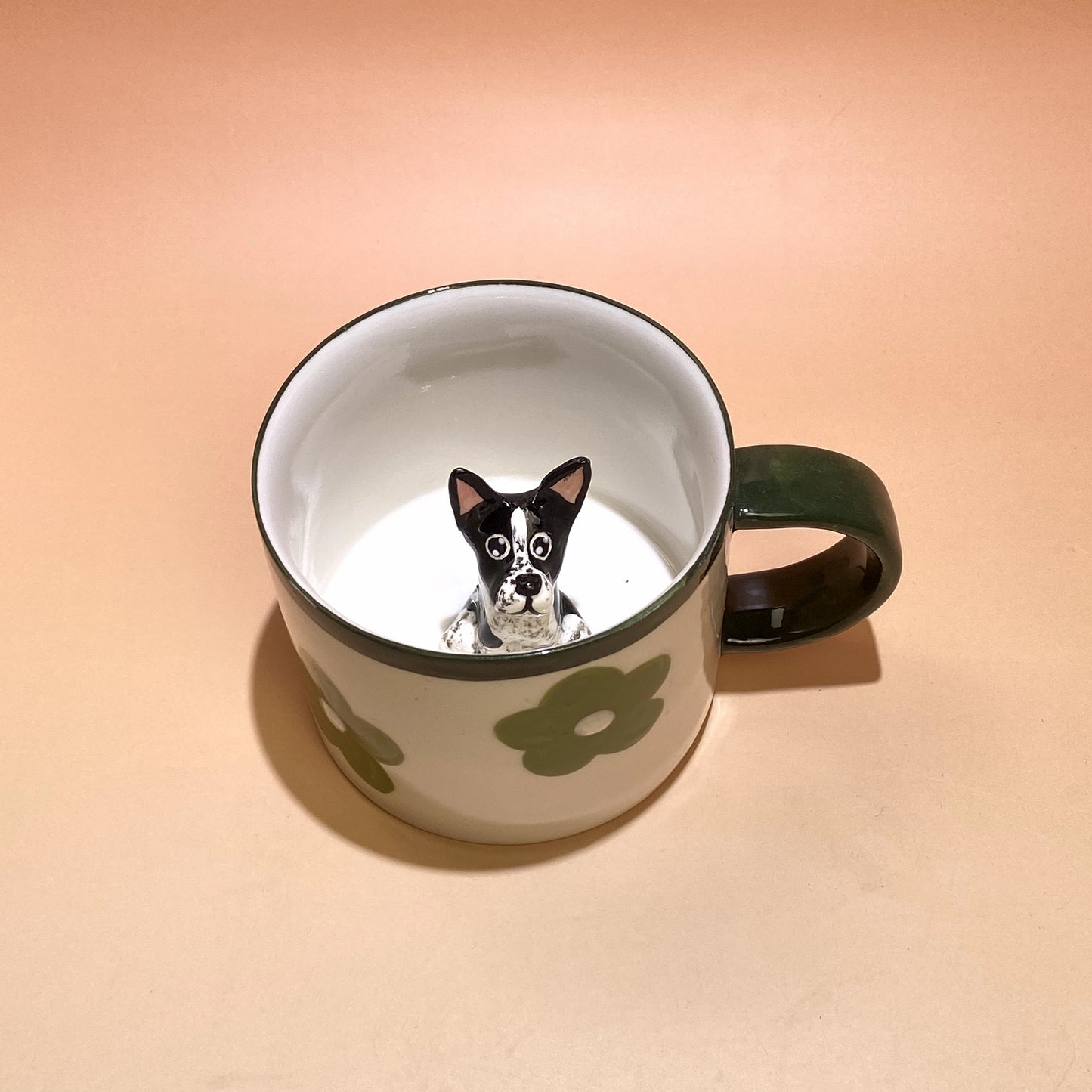 🐾 Individuelle 3D-Haustier-Klettertasse – Handgefertigte Keramik-Hundfigur-Tasse (350ml)