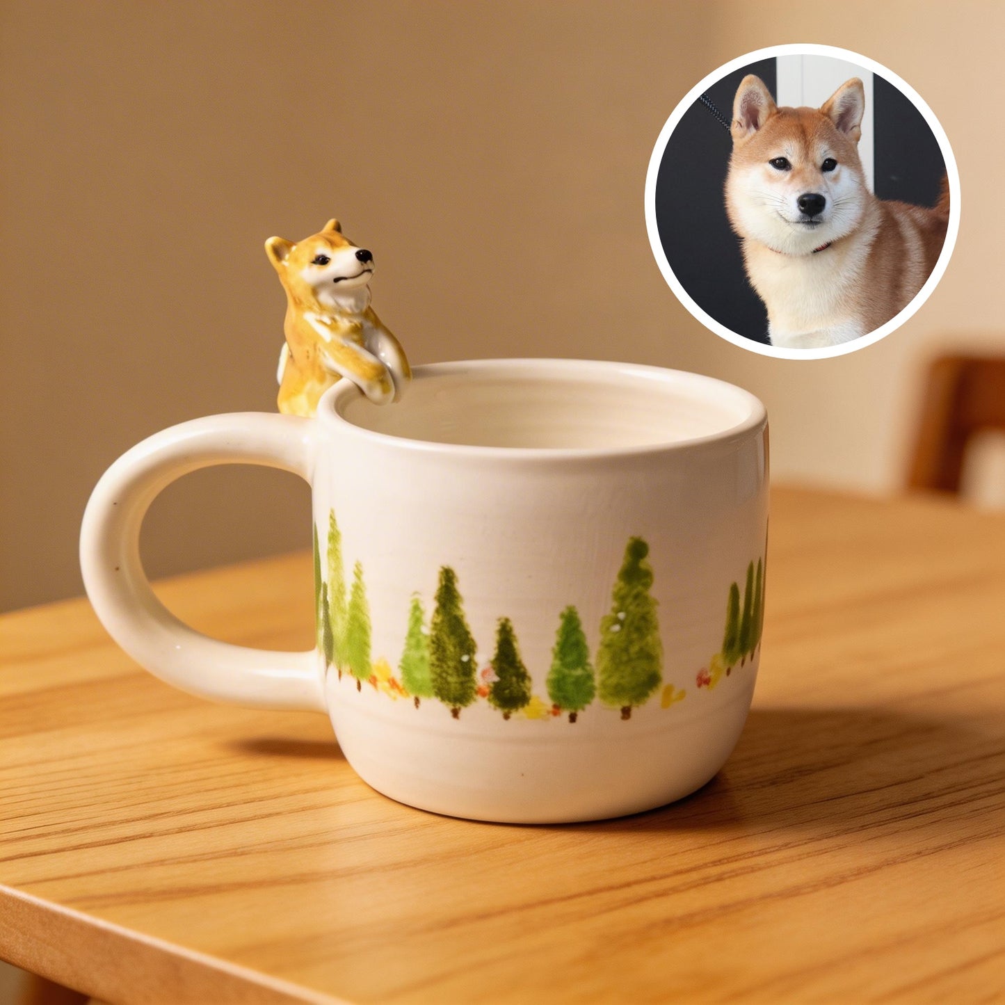 Individuelle Haustier 3D-Hängetasse – Personalisierte Keramiktasse mit Haustier