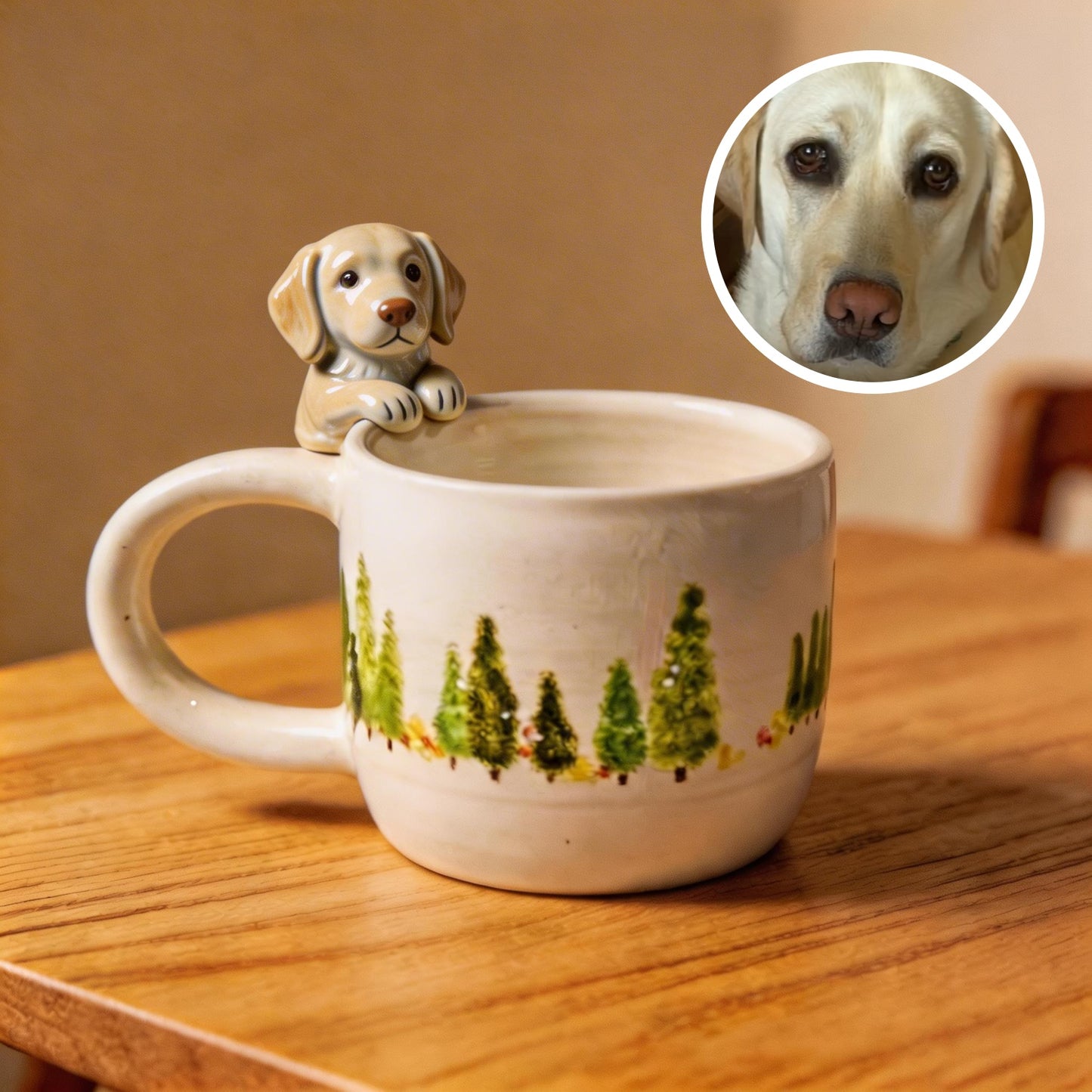Individuelle Haustier 3D-Hängetasse – Personalisierte Keramiktasse mit Haustier