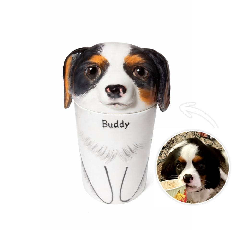 Benutzerdefinierte Haustierurne für Hundeasche – Personalisierte Keramik-Gedenkurne mit graviertem Namen und Foto, handgemachte Tierurnen für kleine, mittlere und große Hunde