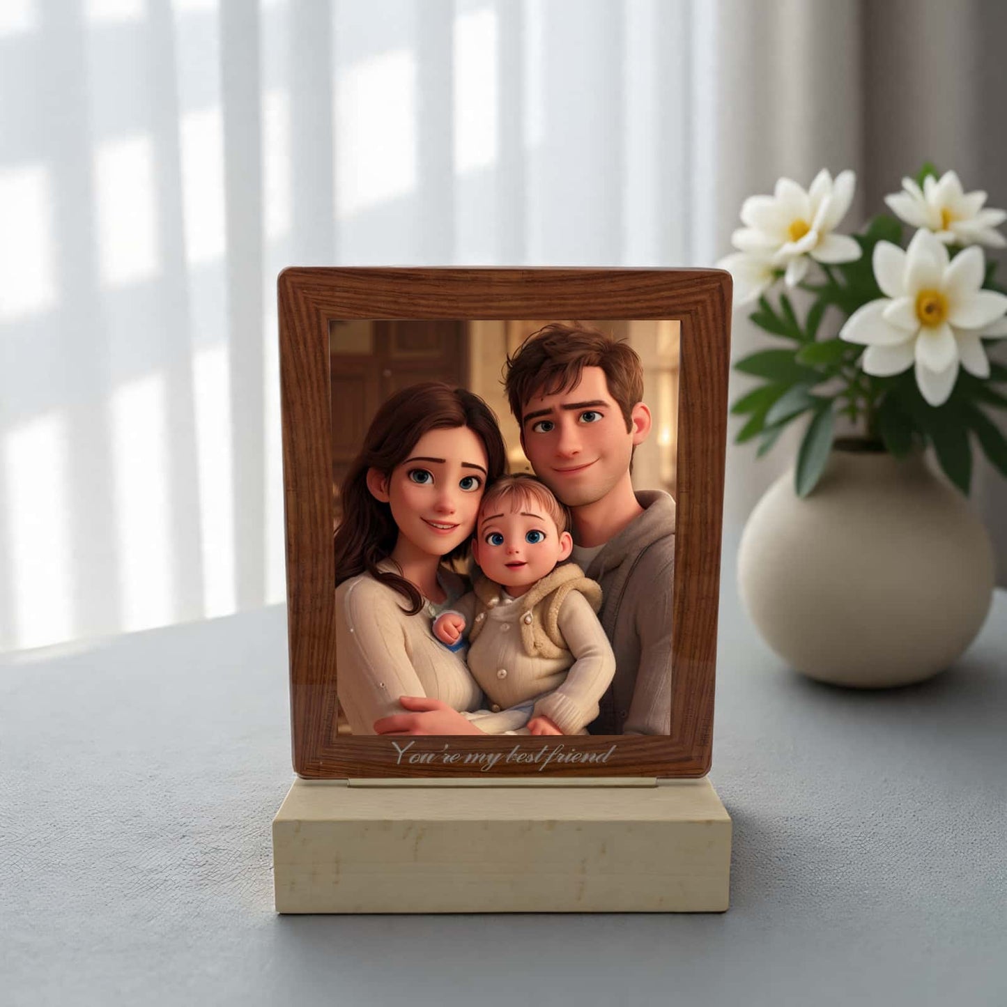 Acryl-Fotorahmen mit LED-Beleuchtung – Perfekt für personalisierte Geschenke und Heimdekoration