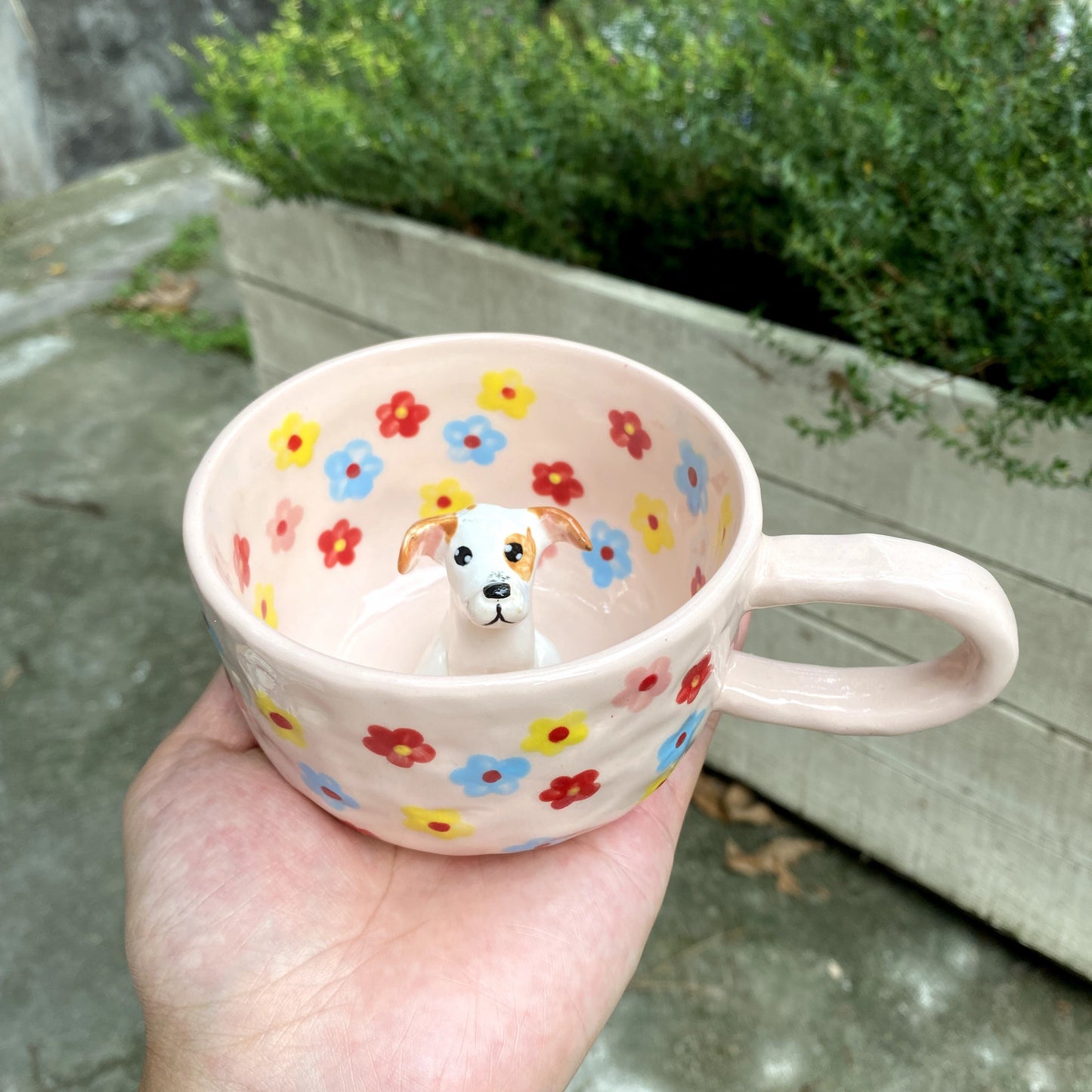 🐾 Individuelle 3D-Haustier-Klettertasse – Handgefertigte Keramik-Hundfigur-Tasse (350ml)