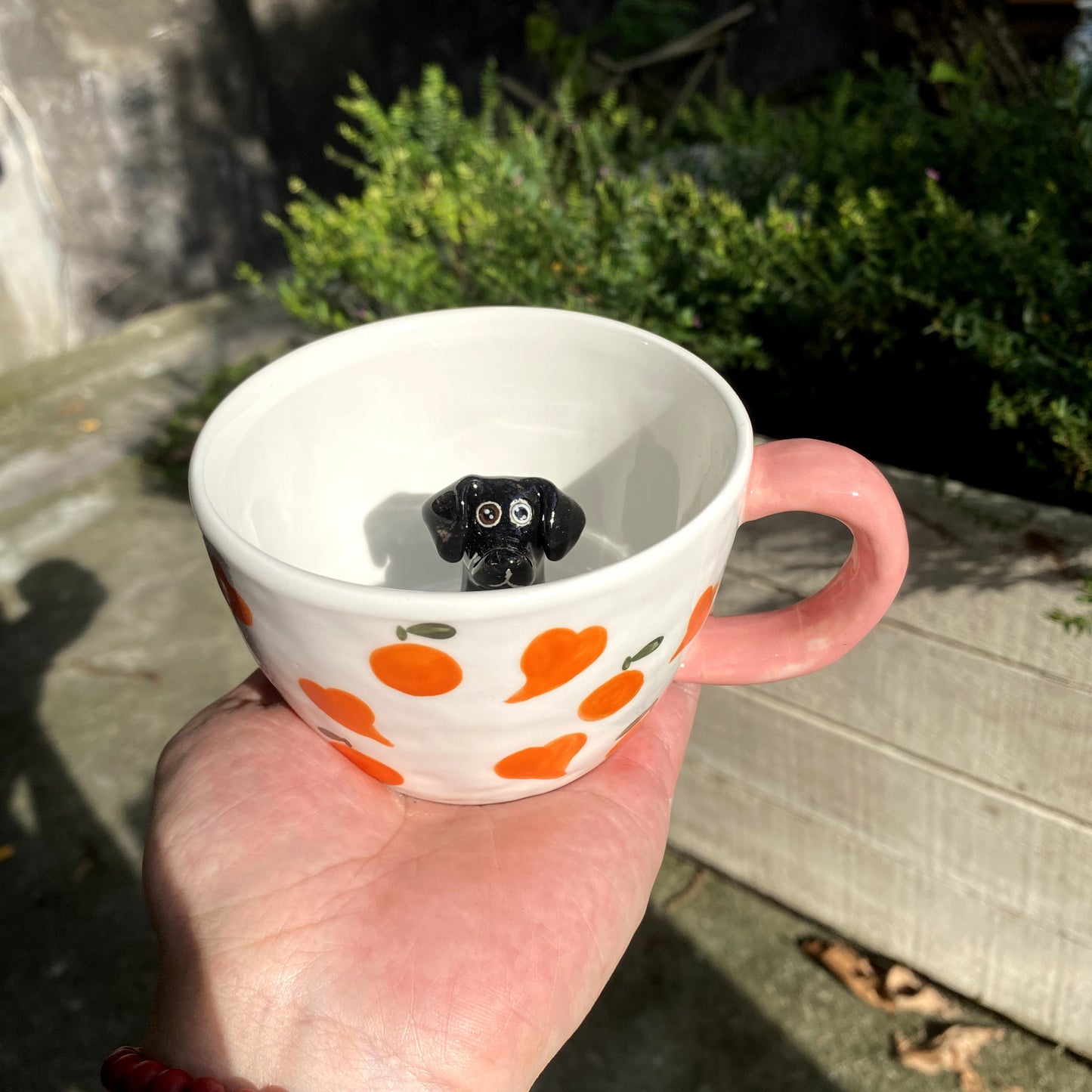 🐾 Individuelle 3D-Haustier-Klettertasse – Handgefertigte Keramik-Hundfigur-Tasse (350ml)