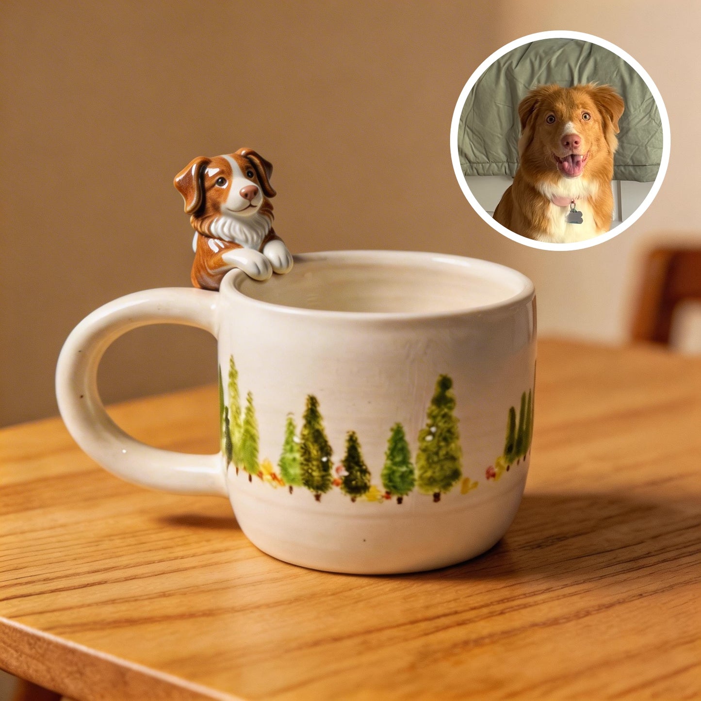Individuelle Haustier 3D-Hängetasse – Personalisierte Keramiktasse mit Haustier