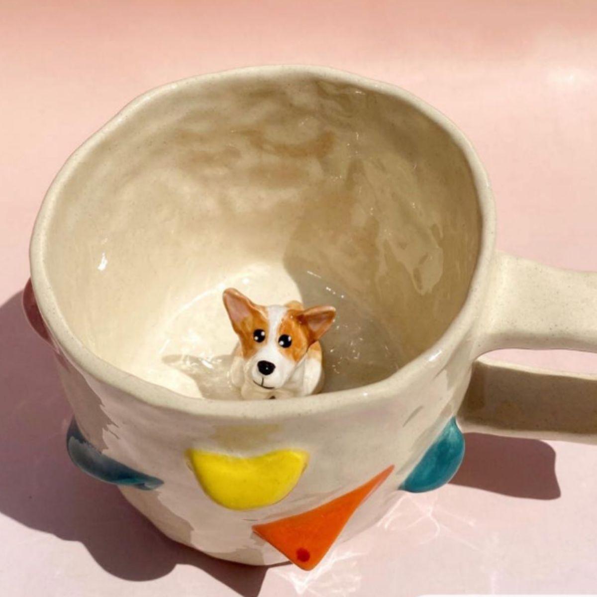 🐾 Individuelle 3D-Haustier-Klettertasse – Handgefertigte Keramik-Hundfigur-Tasse (350ml)