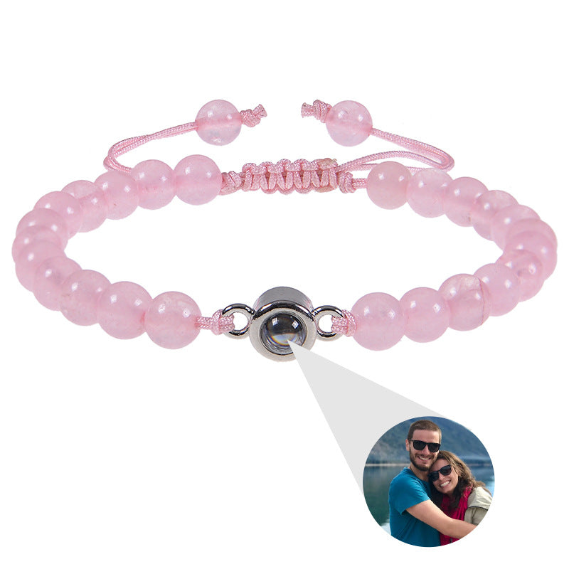 Personalisiertes Kreis-Foto-Perlenarmband